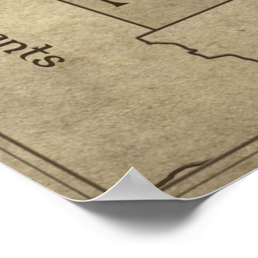 Map of the Mythical Lands of Minnesota Poster (Ecke)