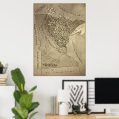 Map of the Mythical Lands of Minnesota Poster (Heimbüro)