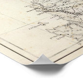 Map of the Republic of Chile 6 Poster (Ecke)