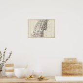 Map of the Republic of Chile 6 Poster (Küche)