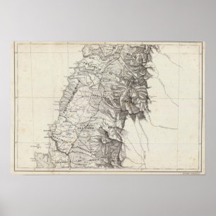 Map of the Republic of Chile 6 Poster