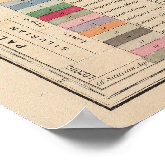 Map of the State of Michigan Poster (Ecke)