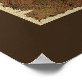 MAP of the UK Map Art Poster (Ecke)