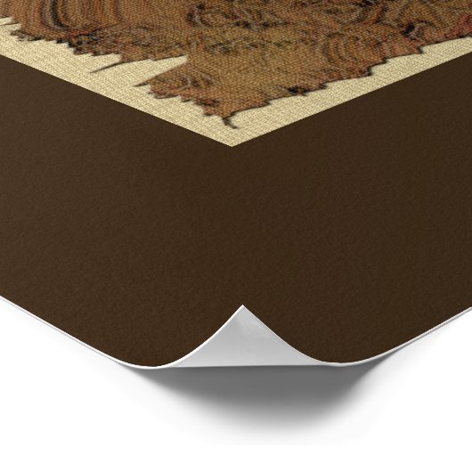 MAP of the UK Map Art Poster (Ecke)