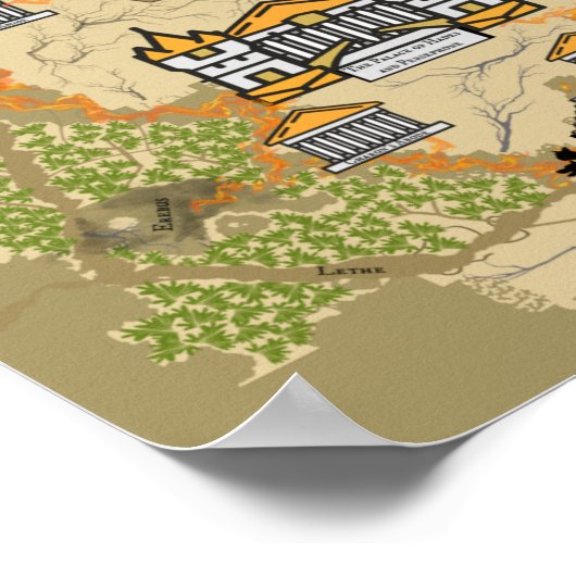 Map of the Underworld Poster (Ecke)