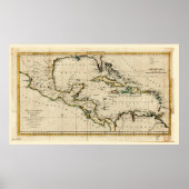 Map of the West Indies (1785) Poster (Vorne)