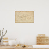 Map of the World According to Strabo Poster (Küche)