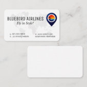 Map of the World | Tropical Island Visitenkarte (Vorne/Hinten)