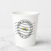 Map of Virgin Islands US, Postal Passport Stamp Pappbecher (Vorderseite)