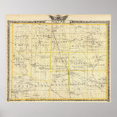 Map of Wayne County Poster (Vorne)