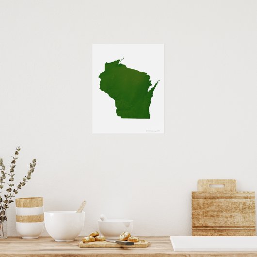Map of Wisconsin Poster (Küche)