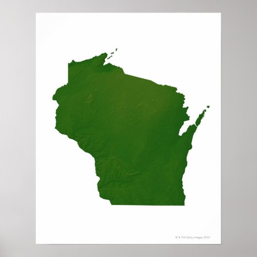 Map of Wisconsin Poster (Vorne)