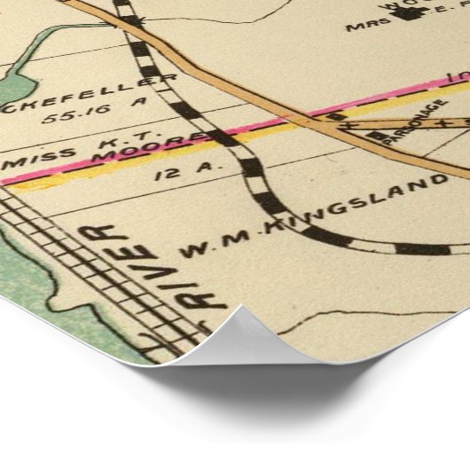 Map, Ossining, Westchester, 1908 Poster (Ecke)