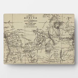 Map Portion of Africa Cameron’s Route Fotoplatte