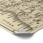 Map Portion of Africa Cameron’s Route Poster (Ecke)