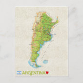 MAP POSTCARDS ♥ Argentina Postkarte (Vorderseite)