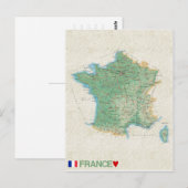 MAP POSTCARDS FILM Frankreich Postkarte (Vorne/Hinten)