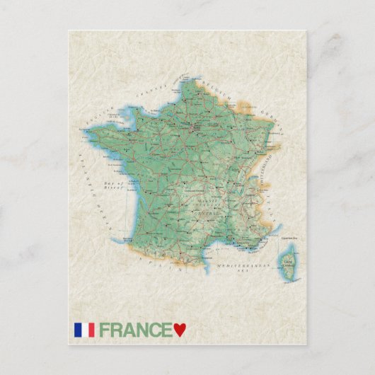 MAP POSTCARDS FILM Frankreich Postkarte (Vorderseite)