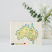 MAP POSTCARDS Filme in Australien Postkarte (Stehend Vorderseite)
