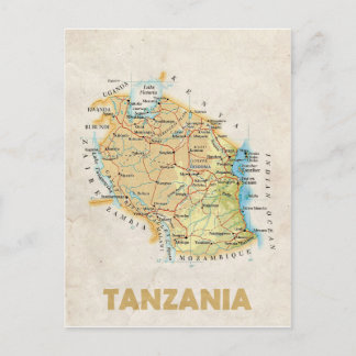 MAP POSTCARDS Filme in Tansania Postkarte