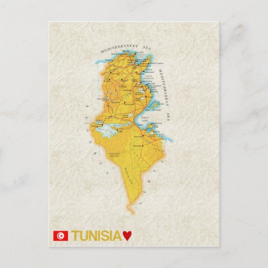 MAP POSTCARDS Filme in Tunesien Postkarte (Vorderseite)