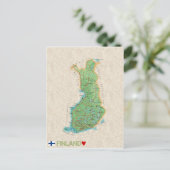 MAP POSTCARDS, Finnland Postkarte (Stehend Vorderseite)