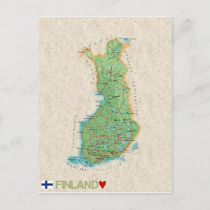 MAP POSTCARDS, Finnland Postkarte