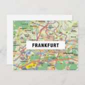 MAP POSTCARDS ♥ Frankfurt Postkarte (Vorne/Hinten)