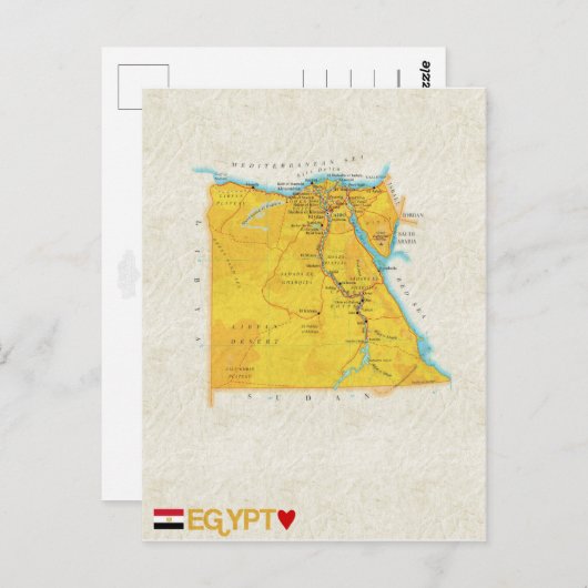 MAP POSTCARDS in Ägypten Postkarte (Vorne/Hinten)