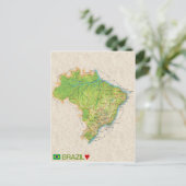 MAP POSTCARDS in Brasilien Postkarte (Stehend Vorderseite)