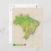 MAP POSTCARDS in Brasilien Postkarte (Vorne/Hinten)