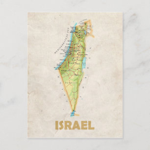 MAP POSTCARDS in Israel Postkarte