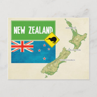 MAP POSTCARDS, in Neuseeland Postkarte