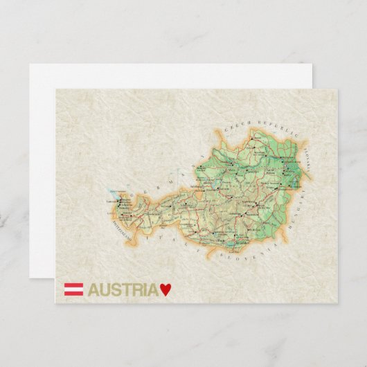 MAP POSTCARDS, in Österreich Postkarte (Vorne/Hinten)