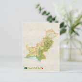MAP POSTCARDS in Pakistan Postkarte (Stehend Vorderseite)