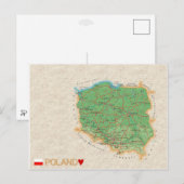 MAP POSTCARDS in Polen Postkarte (Vorne/Hinten)