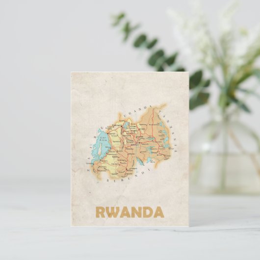 MAP POSTCARDS in Ruanda Postkarte (Stehend Vorderseite)