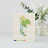 MAP POSTCARDS in Thailand Postkarte (Stehend Vorderseite)