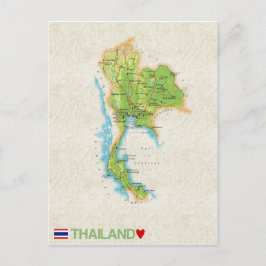 MAP POSTCARDS in Thailand Postkarte