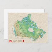 MAP POSTCARDS Kanada Postkarte (Vorne/Hinten)