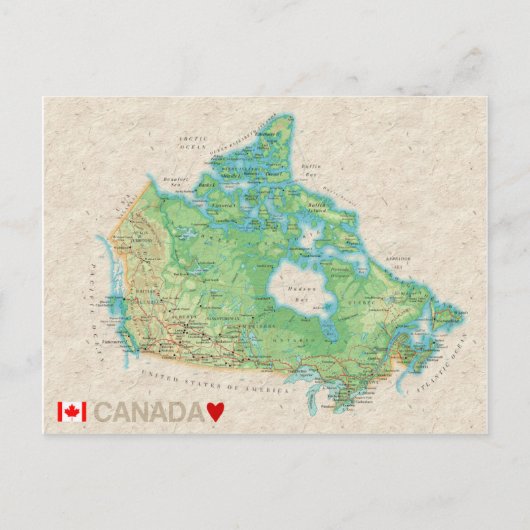 MAP POSTCARDS Kanada Postkarte (Vorderseite)