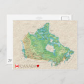 MAP POSTCARDS, Kanada Postkarte (Vorne/Hinten)