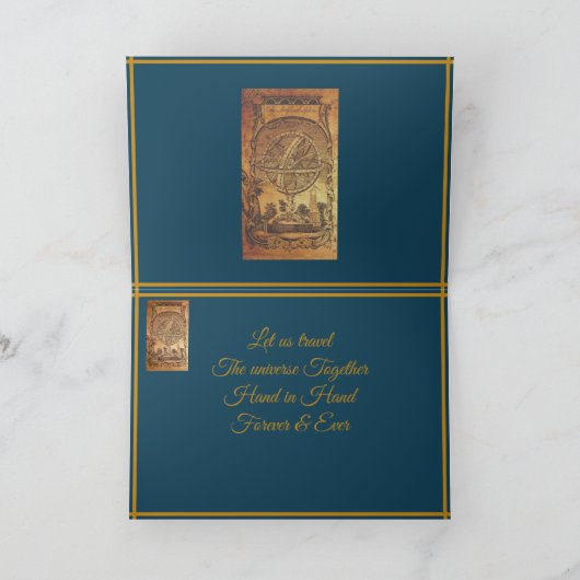 Map & Sphere Blue Jubiläum Karte (Innenseite)