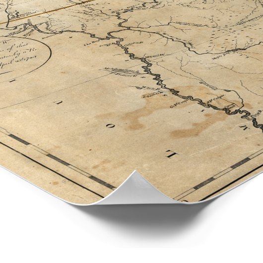 MAP: USA, 1783 POSTER (Ecke)