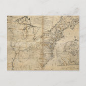 MAP: USA, 1783 POSTKARTE (Vorderseite)