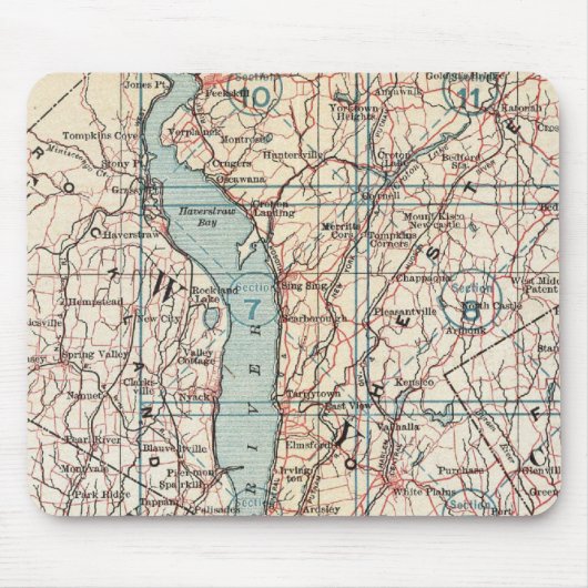 Map Westchester Landkreis, New York Mousepad (Vorne)