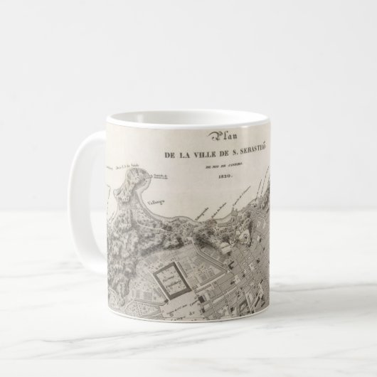 Mapa da cidade do Rio de Janeiro (1820) Kaffeetasse (Vorderseite Links)