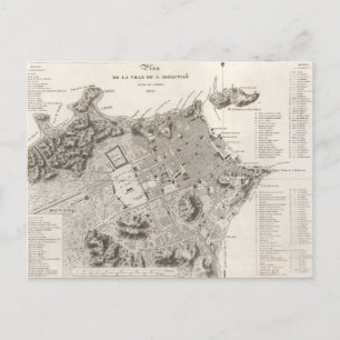 Mapa da cidade do Rio de Janeiro (1820) Postkarte