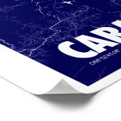 Mapa de Caracas - Venezuela Reisekarte Poster (Ecke)