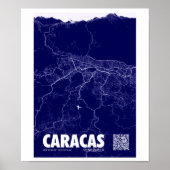 Mapa de Caracas - Venezuela Reisekarte Poster (Vorne)